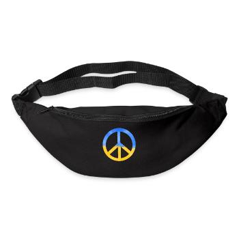 Soutenez l’Ukraine, la paix et non la guerre - Sac banane - noir - Devant