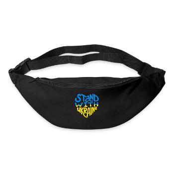 Soutenez l’Ukraine, la paix et non la guerre - Sac banane - noir - Devant