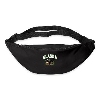 Alaska Geschenk Kinder Herren Damen USA Natur Eis - Gürteltasche - Schwarz - Vorne