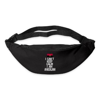 Je ne peux pas rester calme Je suis angolien - Sac banane - noir - Devant