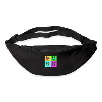 Boston Terrier - Gürteltasche - Schwarz - Vorne