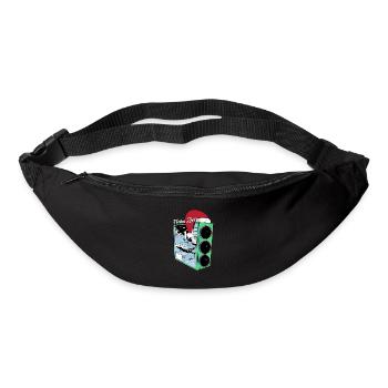 Gamer PC mit Mütze Lustiges Zocker Outfit Xmas - Gürteltasche - Schwarz - Vorne