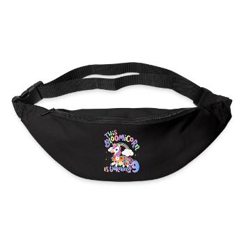 Bloomicorn Is Turning 9 Einhorn 9. Geburtstag - Gürteltasche - Schwarz - Vorne