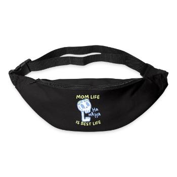Mère-Maman sarcastique dicton crâne, fête des mères - Sac banane - noir - Devant