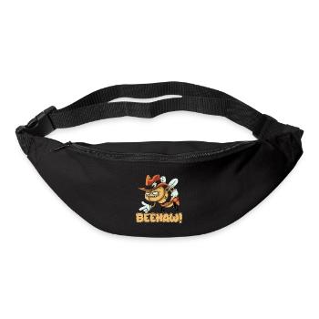 Beehaw bee with cowboy hat Yeehaw - Bum bag - black - Front