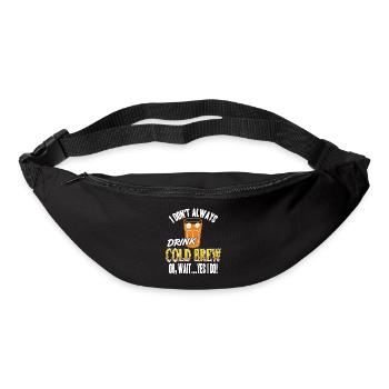 Je ne bois pas toujours de bière froide - Sac banane - noir - Devant