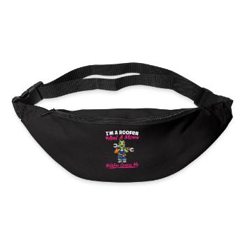 Je suis couvreur et maman rien ne me fait peur - Sac banane - noir - Devant