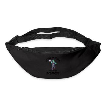 Juste une fille qui aime les zombies - Sac banane - noir - Devant
