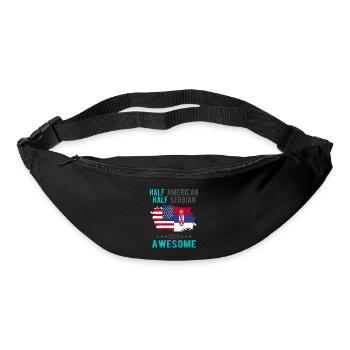 Moitié américain moitié serbe - Sac banane - noir - Devant