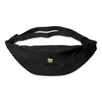 LGBTQ wheelchair support Rainbow Flag - Bum bag - black - Front