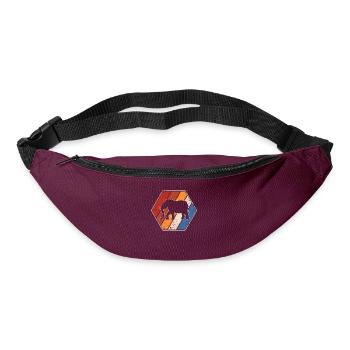 Elefant Retro - Gürteltasche - Burgunderrot - Vorne