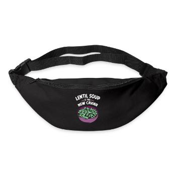 Linsensuppe Ist Der Neue Kaviar Linse Linsen - Gürteltasche - Schwarz - Vorne