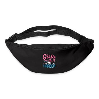 Girls Tri Harder Triathlete Triathlon - Bum bag - black - Front