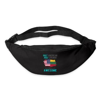 Half American Half Lithuanian - Bum bag - black - Front