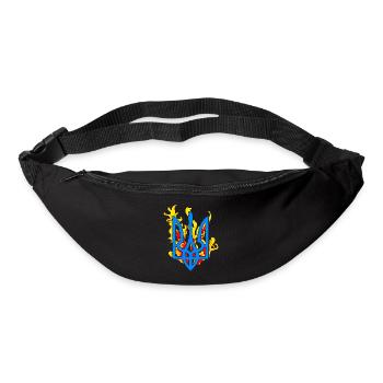 Ukrainisch Das Symbol Dreizack Feueremblem - Gürteltasche - Schwarz - Vorne