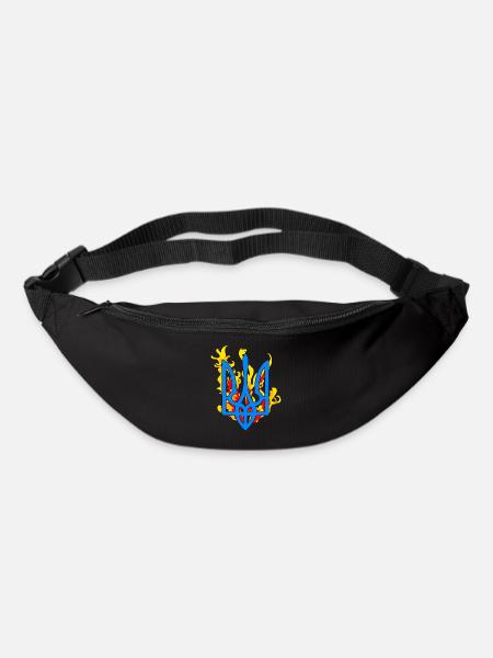 Ukrainien Le symbole trident emblème de feu - Sac banane - noir