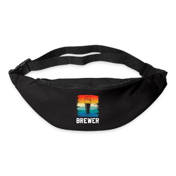 Retro Vintage Brewer Beer Brewing - Gürteltasche - Schwarz - Vorne