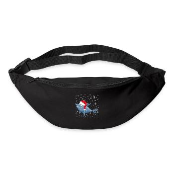 Drôle de Noël Requin Noël - Sac banane - noir - Devant