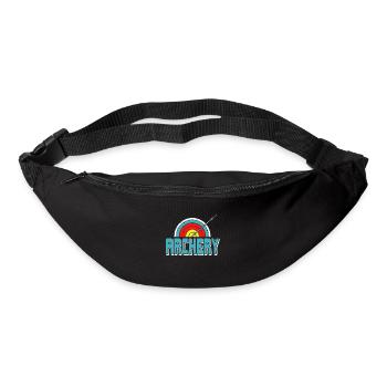 Archery with arrow and target - Bum bag - black - Front