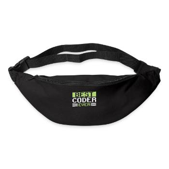 Meilleur programmeur de code de code jamais Coder - Sac banane - noir - Devant