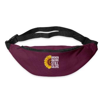 Tournesol pour promouvoir la santé mentale - Sac banane - bordeaux  - Devant