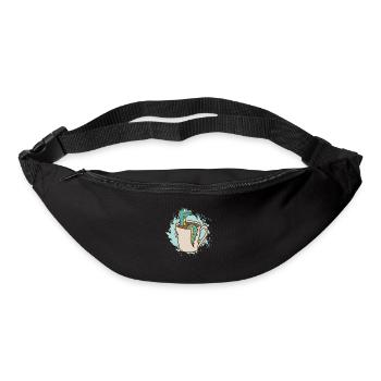 Dragon in a cup cute mythical creature - Bum bag - black - Front