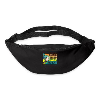 Anime Sleep Anime Repeat - Bum bag - black - Front