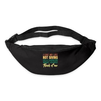Ich Lebe Mein Leben Und Schere Mich Nicht Darum - Gürteltasche - Schwarz - Vorne