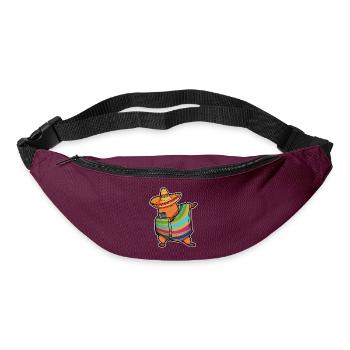 Capybara Cinco De Mayo Nagetier Dab Mexikanische Kinder Herren - Gürteltasche - Burgunderrot - Vorne