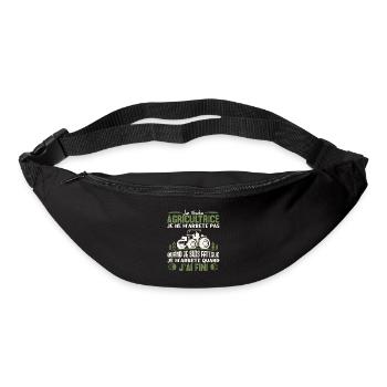 Je suis agricultrice je ne m'arrête pas. - Sac banane - noir - Devant