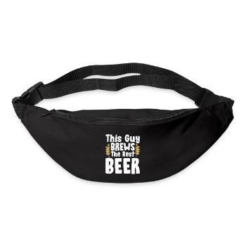 Ce gars brasse la meilleure bière - Sac banane - noir - Devant