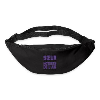 J'ai deux titres Sœur et hôtesse de l'air. soeur . - Sac banane - noir - Devant