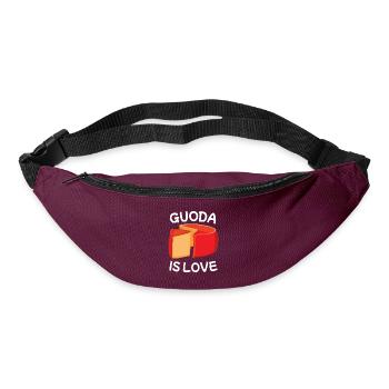 Morceau de fromage Gouda - Sac banane - bordeaux  - Devant