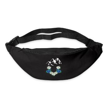 Austria Switzerland Mountains Mountains Gentian Edelweiss - Bum bag - black - Front