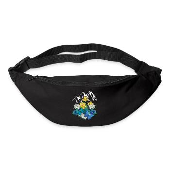 Austria Tyrol Spring Nature Alm Gentian Flowers - Bum bag - black - Front