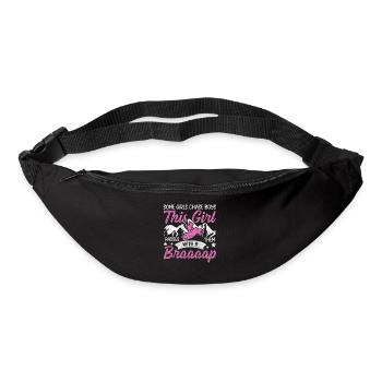 Cette fille passe devant des garçons avec une motoneige Braaaap - Sac banane - noir - Devant