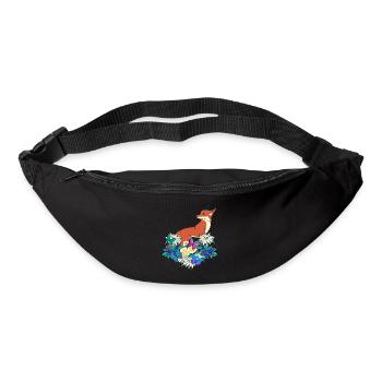 Début du printemps Animaux sauvages Animaux forestiers Renards - Sac banane - noir - Devant