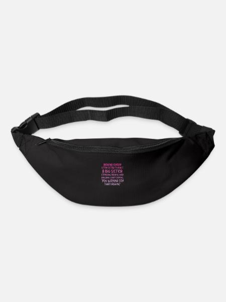 Große Schwester Bruder Geschwister Geschenk - Gürteltasche - Schwarz