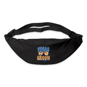 Cool Retro Vegas Groom Squad Vegas Wedding T-Shirt - Bum bag - black - Front