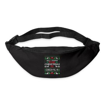All I Want for Christmas Is Chick Fil A - Gürteltasche - Schwarz - Vorne
