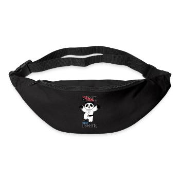 Niedlicher, aber gefährlicher Karate-Panda - Gürteltasche - Schwarz - Vorne