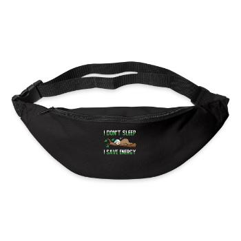 Je ne dors pas J’économise de l’énergie - Sac banane - noir - Devant