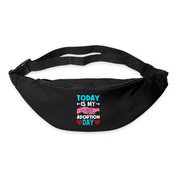 Aujourd’hui, c’est mon jour d’adoption Journée de sauvetage pour un - Sac banane - noir - Devant