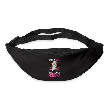 Juste une fille qui aime les vaches - Sac banane - noir - Devant