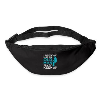 I Snowboard Like An Old Man Snowboarding Winter - Bum bag - black - Front