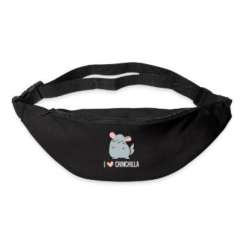 Chinchilla - J’adore le chinchilla - Sac banane - noir - Devant