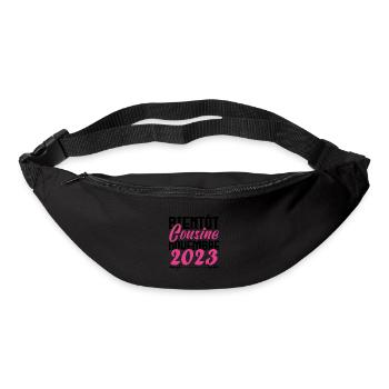 Annonce grossesse. bientôt Cousine Novembre 2023. - Sac banane - noir - Devant