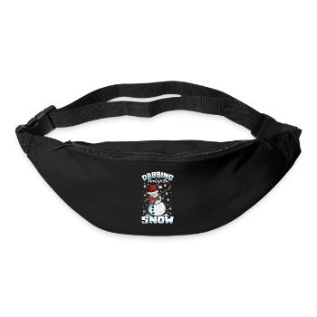 Im Schnee tanzen Schneemann Weihnachtszeit X-Mas - Gürteltasche - Schwarz - Vorne