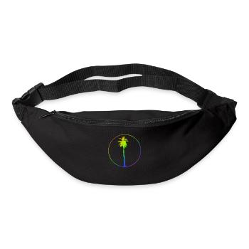Rainbow Palm - Arbre - Palmier - LGBTQ - Sac banane - noir - Devant