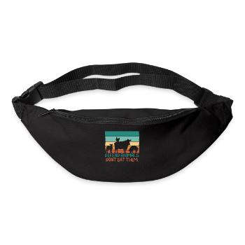Veggie Lover Vegan Gift - Bum bag - black - Front